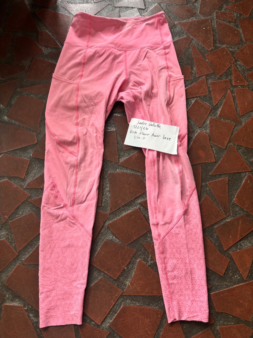 Zyia Leggings- Pink Flower Power Luxe- size 0